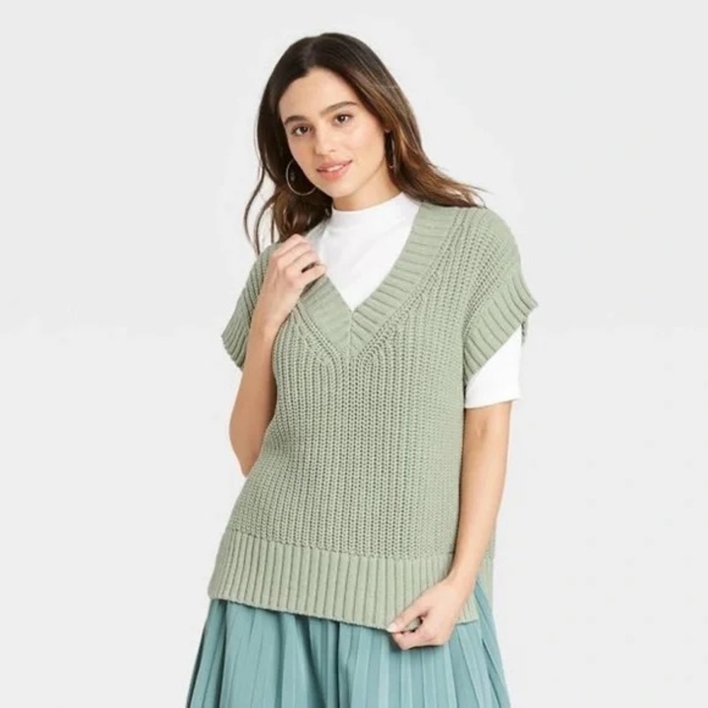 SWEATER VEST MINT XS
